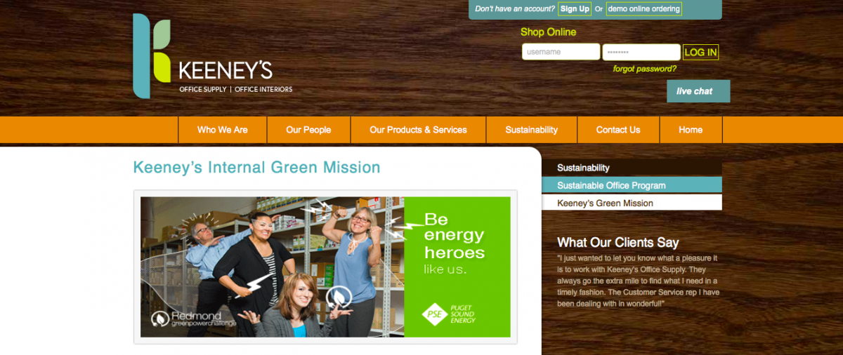 CSR Thursday Keeney's Office Supply In Our Nature